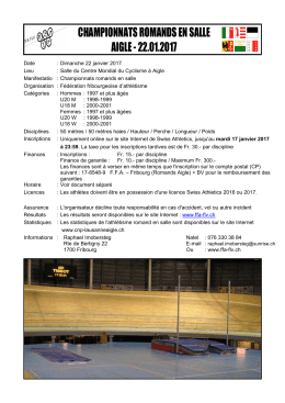 22.01.2017 - FEDERATION FRIBOURGEOISE D`ATHLETISME