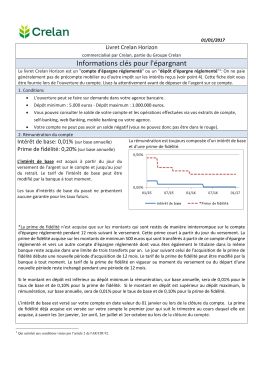Informations clés pour l`épargnant