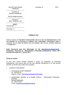 Formule-cl&eacute; &agrave; partir du 1er janvier 2017