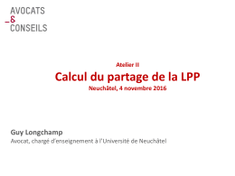 Calcul du partage de la LPP