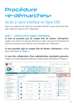 Procédure «e-démarches