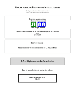 Règlement de la Consultation - Marchés publics - e