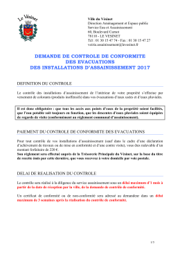 Dde de controle de conformit&eacute; 2017