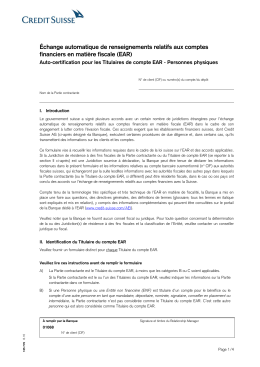 Échange automatique de renseignements relatifs