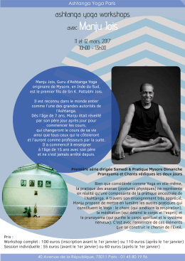 avec Manju Jois - Ashtanga Yoga Paris