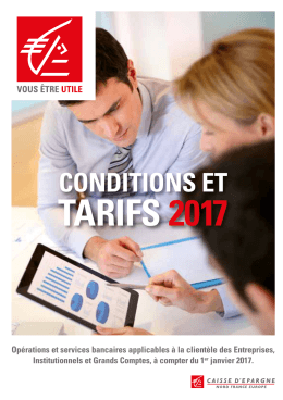 tarifs 2017 - Caisse d`Epargne