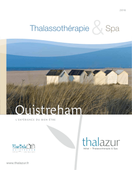Brochure s&eacute;jours et tarifs thalasso Thalazur Ouistreham 2016