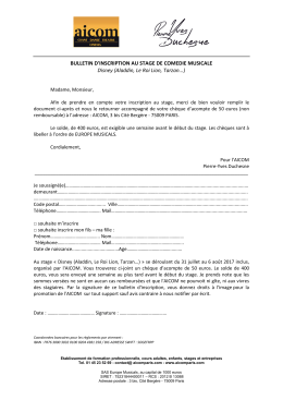 Contrat de Formation Professionnelle