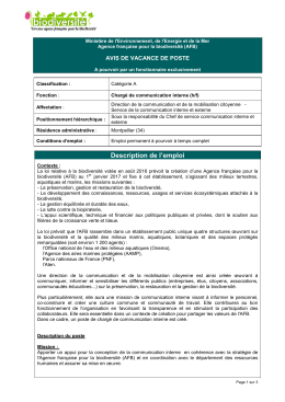 Charg&eacute; de communication interne