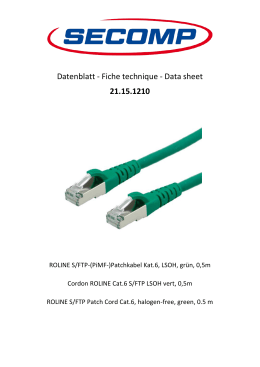 Datenblatt - Fiche technique