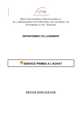 prime à l`achat - Mon espace personnel