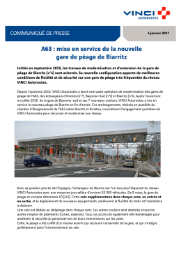 Communiqué de presse VINCI Autoroutes