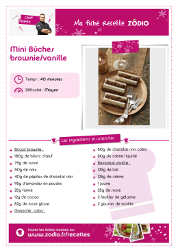 Ma fiche recette