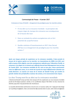 Le choc Trump met fin au déni sur la croissance mondiale