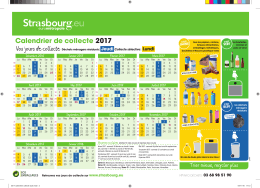 Calendrier de collecte 2017