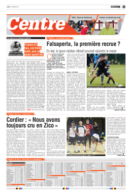 Falsaperla, la premi&egrave;re recrue