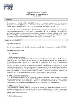 D&eacute;bat d`Orientation Budg&eacute;taire