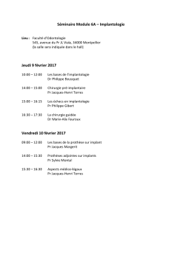 Programme séminaire 6A