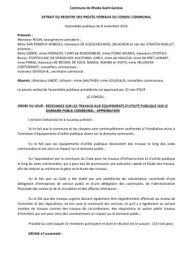 équipements d`utilité publique sur le territoire communal