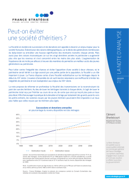 Peut-on éviter une société d`héritiers