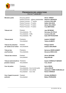 Liste des présidents