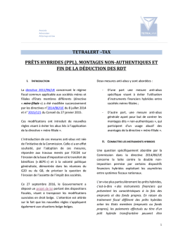 TaxFR - TetralertOct16 - Directive mère fille