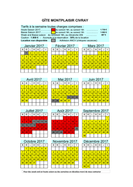 Tarifs et disponibilités