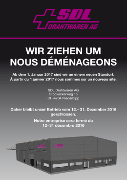 wir ziehen um nous déménageons