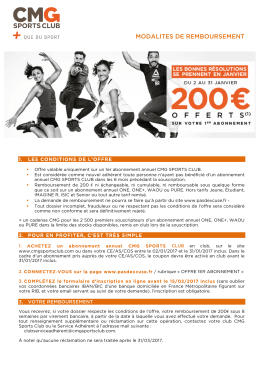 PROMO : 200€ REMBOURSÉS SUR VOTRE 1