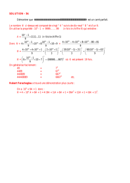 SOLUTION – 54. Démontrer que