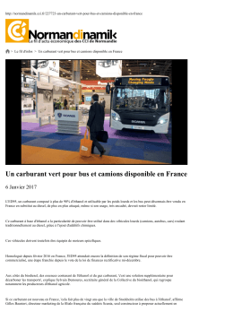 Un carburant vert pour bus et camions disponible