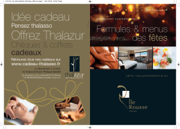 D&eacute;couvrez nos forfaits et menus pour les f&ecirc;tes 2016 en