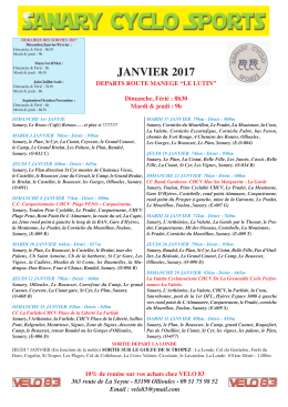 Parcours Janvier 2017