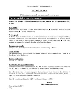 Taxateur/trice - réviseur/euse