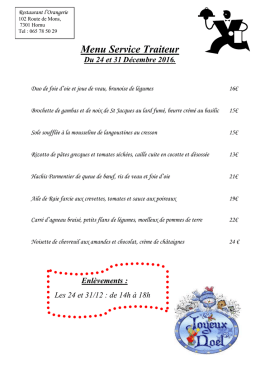 T&eacute;l&eacute;chargez le document complet - Restaurant L`Orangerie : Accueil