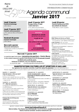 Agenda communal - Mairie de Saillans