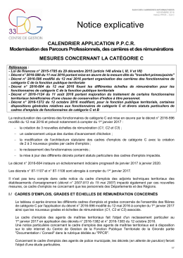 Notice PPCR - cat C - Centre de gestion de la fonction publique