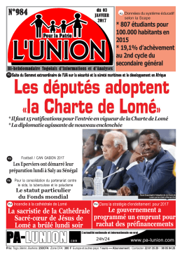 L`Union N°984 - République Togolaise