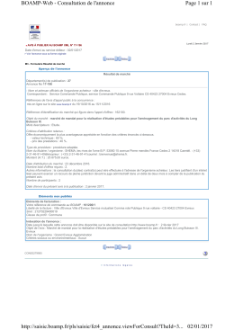 Avis attribution BOAMP - Grand Evreux Agglom&eacute;ration