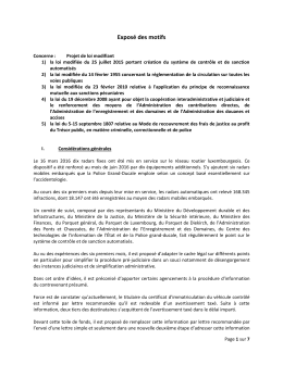 Expos&eacute; des motifs