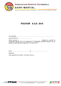 Pouvoir - ASA St MARTIAL