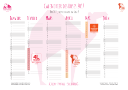 Calendrier des Roses 2017 - Espace Participantes | Trophée Roses