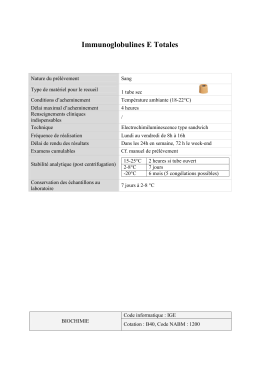 IMMUNOGLOBULINES E TOTALES