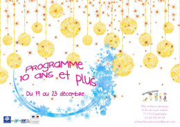 Programme ados No&euml;l 2016