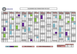 Consultez notre nouveau calendrier 2017