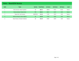 Pairs - NextGEN Novice