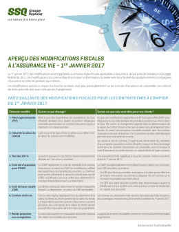 aper&ccedil;u des modifications fiscales &agrave; l`assurance vie