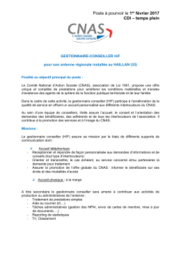 Gestionnaire-conseiller (H/F)