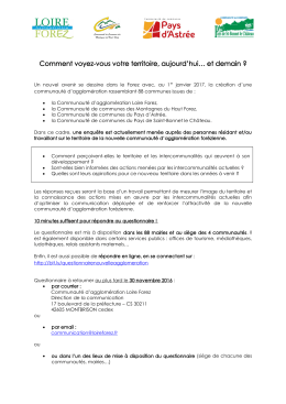 Enquête Questionnaire - L`Hôpital sous Rochefort