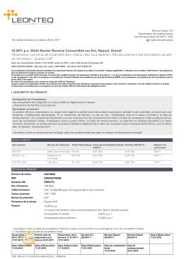 10.00% pa Multi Barrier Reverse Convertible sur Eni